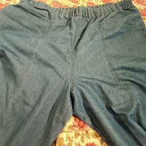 Women Culottes Mid Blue