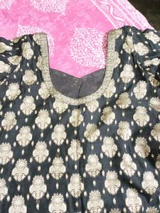 Black And White Kurti Sets