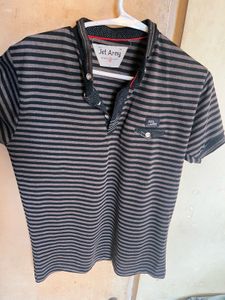 Striped Jet Army Polo T-Shirt