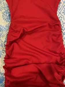 Red Drawstring One Piece