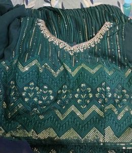 Emerald Green Ethnic Gown XL