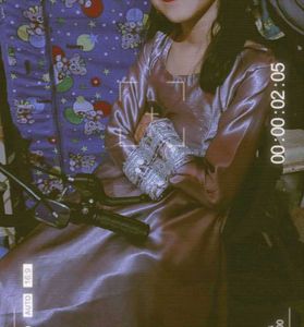 Lavender Colour Gown Full Sleeve