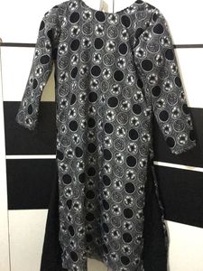 Black &amp; Gray Circle Pattern Dress