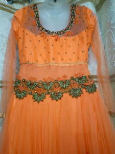 Coper Colour Embroidery Heavy Gown 😍✅