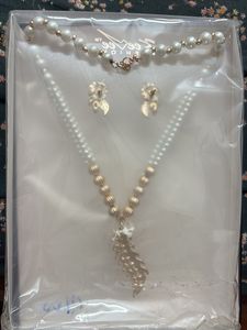 Pearl Necklace and Earring Set