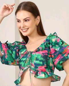 Floral Print Crop Top