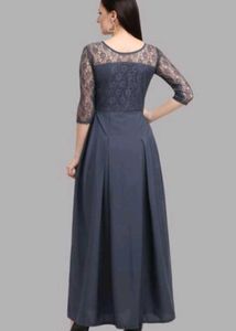 Elegant Gray Maxi Dress