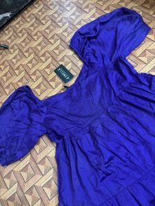 Blue Smella Tiered Mini Dress