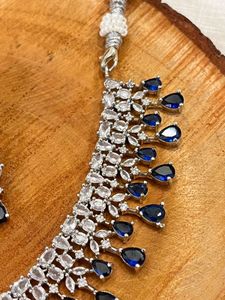 Elegant Blue Stone Jewelry Set