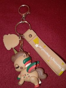 Dragon Run Unicorn Keychain