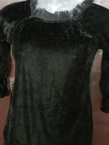 Black Velvet Mini Dress