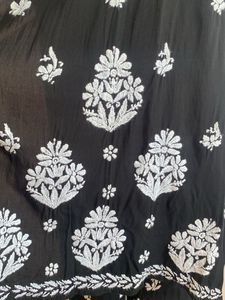 Black Embroidered Lucknowi Set