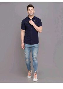 Stylish Navy Blue Shirt/Tshirt