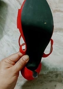 Red Strappy Heels