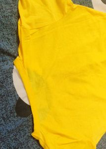 Yellow Mickey Mouse crop top