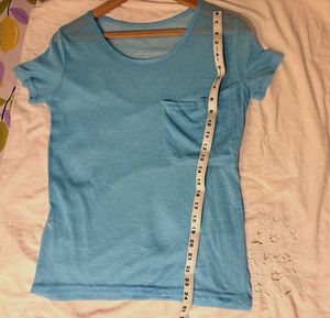 Light Blue Pocket Tee