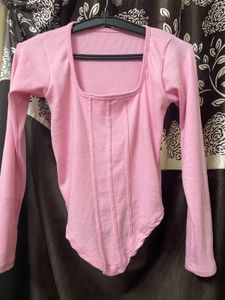 Pink Long Sleeve Top