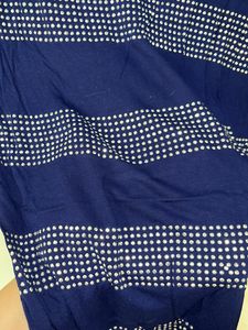 L.O.V. Navy Blue -N- Silver Glitter Studded Top