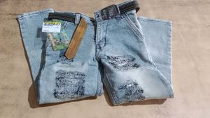 Distressed Light Wash Jeans