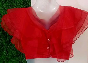 Red Ruffle Top