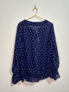 Stylish Polka Dot Blouse