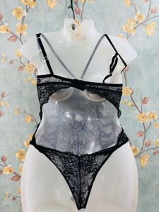 Corset Style Bodysuit Black