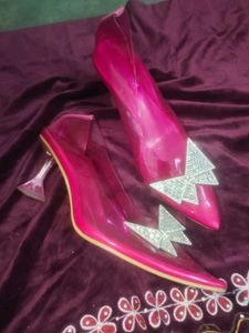 Pink Bow Heels