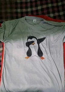 Penguin Grey Printed Tshirt