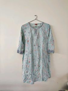 Elegant Blue Printed Kurta