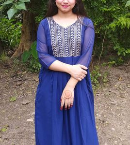 Navy Blue Anarkali Gown