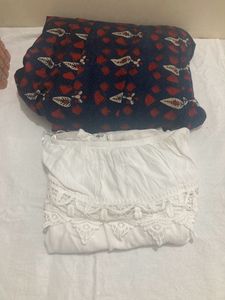 Yellow Top Free- Ethnic Skirt -1 Time Wear