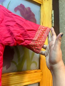 Anouk Ethnic Motifs Foil Print Kurta with Sharara