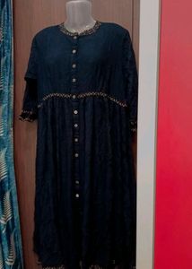 AHIKA Anaarkali Black Kurta