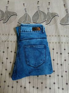 Ripped Hem Denim Jeans