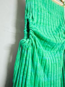 Green Ribbed Maxi Dress