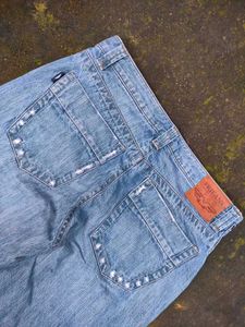 blue baggy denim