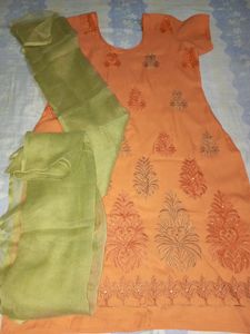 Beautiful Embroidered Kurta With Dupatta.