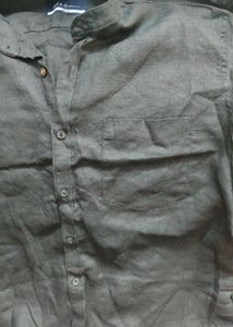 Men&#39;s Black Linen Shirt