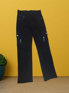 N@35 Size-28 Black Cargo Pants
