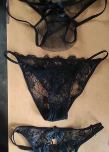 Black Lingerie Set (3 Pairs)
