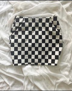 ZARA Checkered Skirt