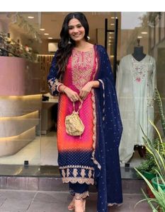 New/Unused Beautiful Chanderi Silk Kurta Set