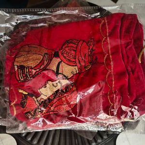 Red &amp; Gold Velvet Bride Chura Cover