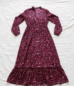 Elegant Animal Print Maxi Dress