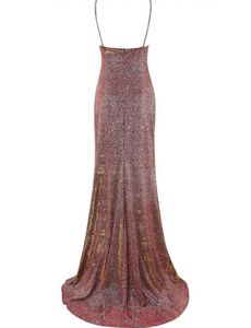 URBANIC Women&#39;s Ruched Sequin Gowns Sexy Spaghetti