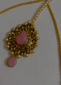 Pink &amp; Gold Indian Jewelry Set