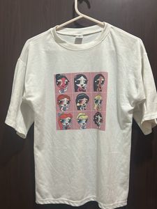 White Graphic Print Tee