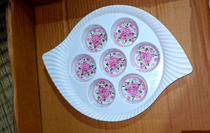 Tea Cup Tray White Color Or Pink Design