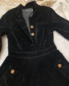 Elegant Black Velvet Dress