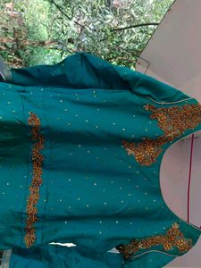 Heavy  Peacock Colour Gown
